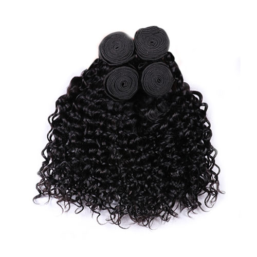 Braziliaanse Water Wave Bundels Met Sluiting Non-Remy Human Hair Bundels Met Sluiting 4 stks/partij Gratis Deel
