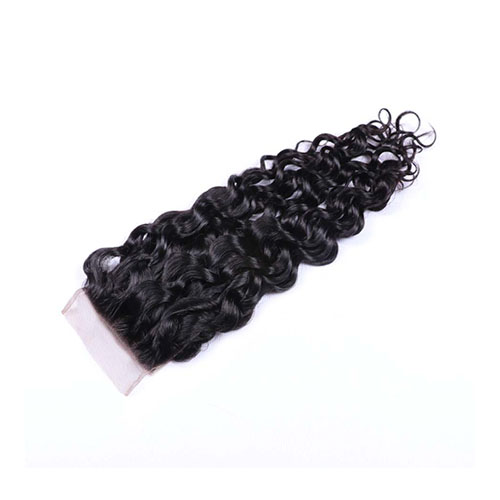 Braziliaanse Water Wave Bundels Met Sluiting Non-Remy Human Hair Bundels Met Sluiting 4 stks/partij Gratis Deel