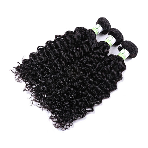 Braziliaanse Water Wave Bundels Met Sluiting Non-Remy Human Hair Bundels Met Sluiting 4 stks/partij Gratis Deel