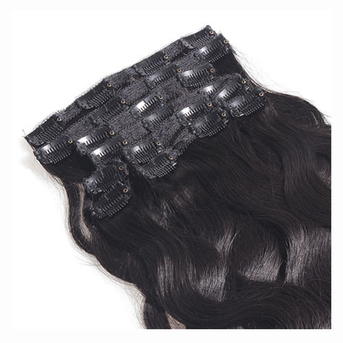 Clip in human hair extensions 100g/9 stks 140g/10 stks Braziliaanse Body Wave Remy haar Natuurlijke Kleur Global Gratis Verzending