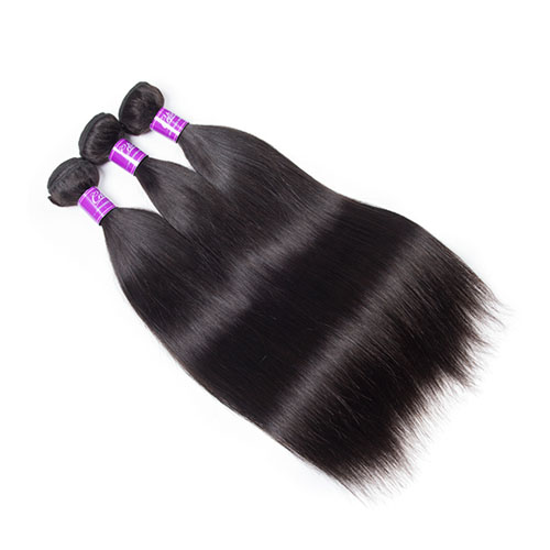 Braziliaanse Steil Haar Bundels Met Sluiting Gratis/Midden/Driedelige 4 Stks Remy Menselijk Haar Bundels met Vetersluiting
