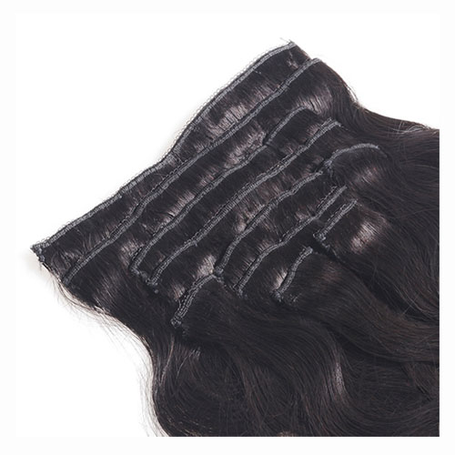 Clip in human hair extensions 100g/9 stks 140g/10 stks Braziliaanse Body Wave Remy haar Natuurlijke Kleur Global Gratis Verzending