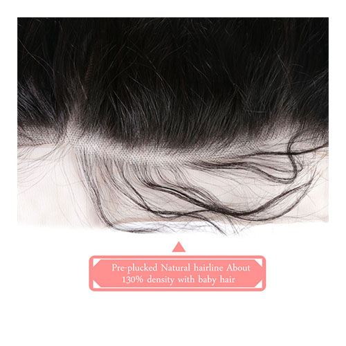 Braziliaanse Body Wave 13x4 Kant Frontale Sluiting Oor om Oor Pre Geplukt Met Baby Haar Remy Menselijk Haar Gratis deel