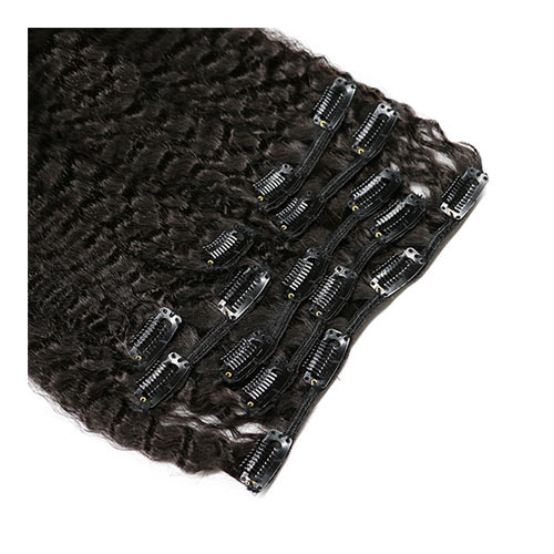 Haar Braziliaanse Remy Kinky Straight Haar Clip In Human Hair Extensions Natuurlijke Kleur 8 Stuks/set Volledige Hoofd Sets 120G