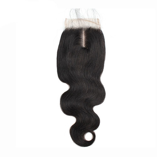 Haar Peruaanse Body Wave Sluiting met Baby Haar 130% dichtheid 4x4 Menselijk Haar Vetersluiting Natuurlijke Kleur Remy Haar sluiting